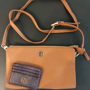 Authentic Tory Burch crossbody and card holder